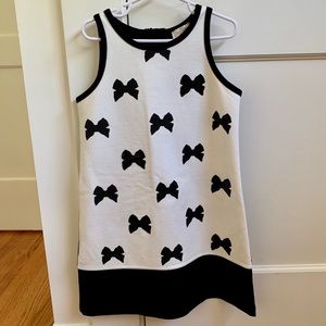 KATE SPADE GIRLS BLACK AND WHITE BOWTIE DRESS